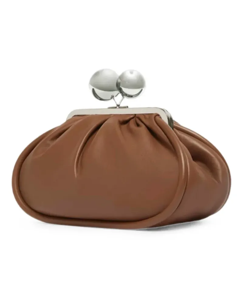 Max Mara Mittelgroße Pasticcino Clutch mit Kugelverschluss - Braun Braun