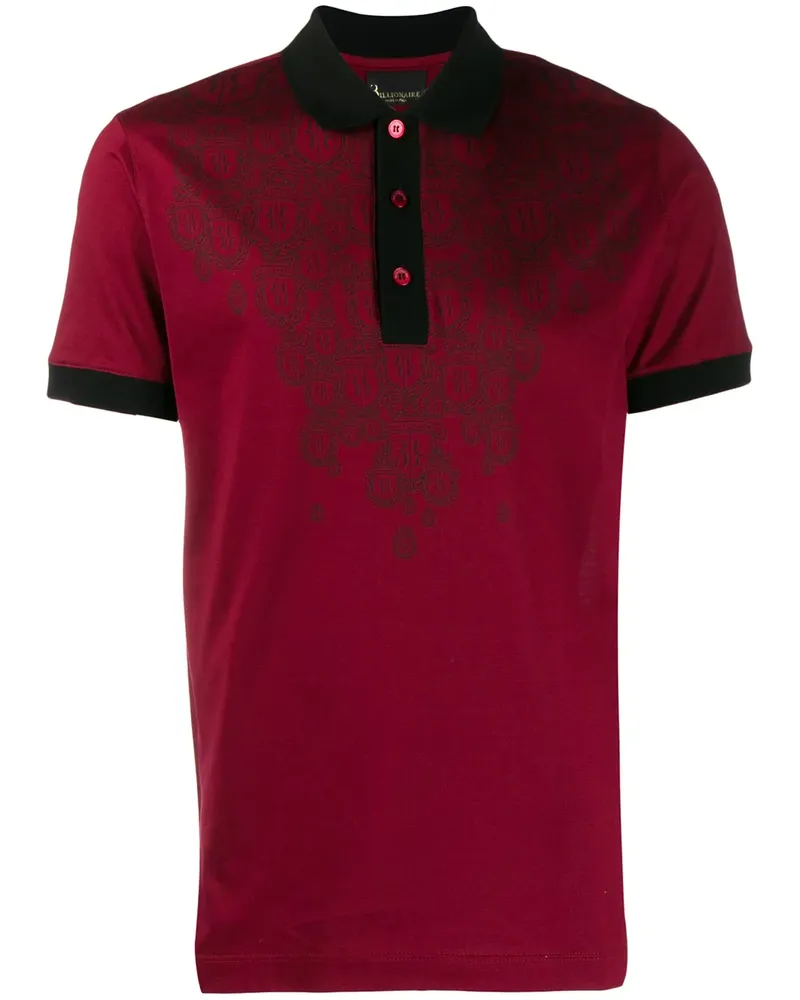 Billionaire Poloshirt mit Wappen - Rot Rot