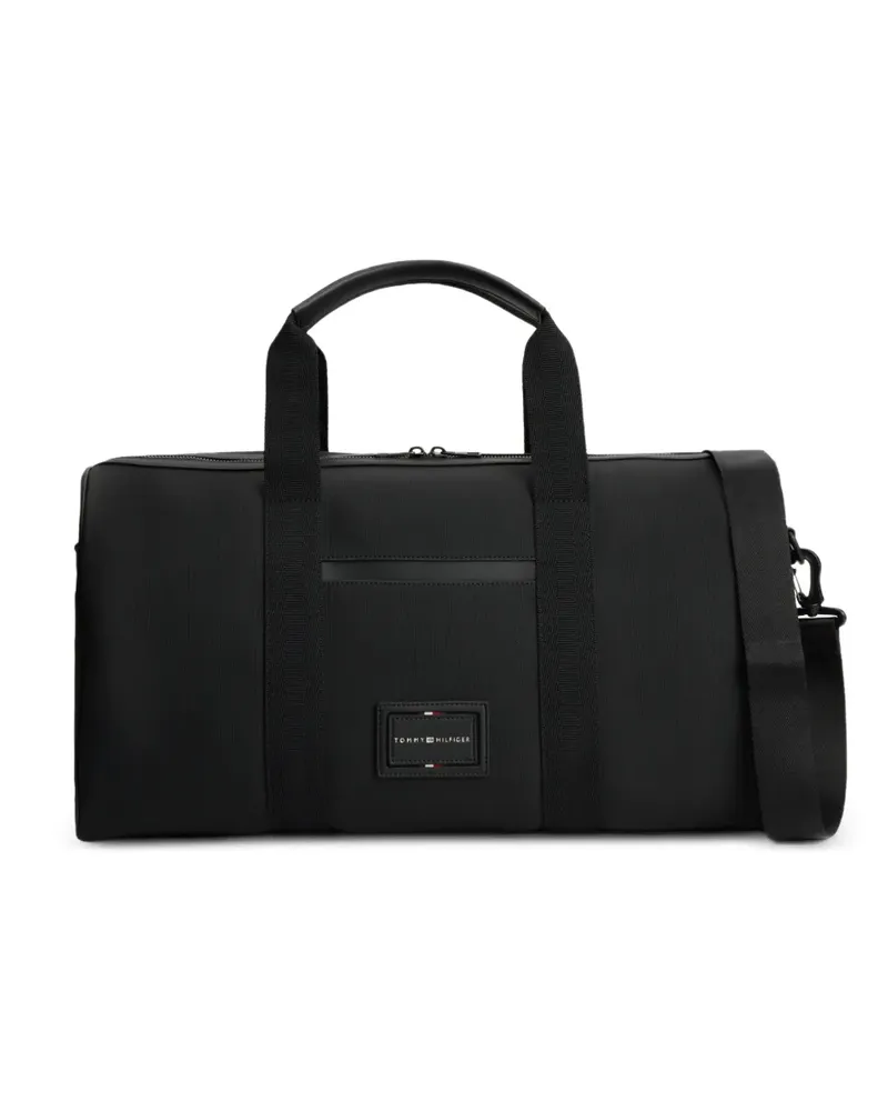 Tommy Hilfiger logo-patch holdall bag - Schwarz Schwarz