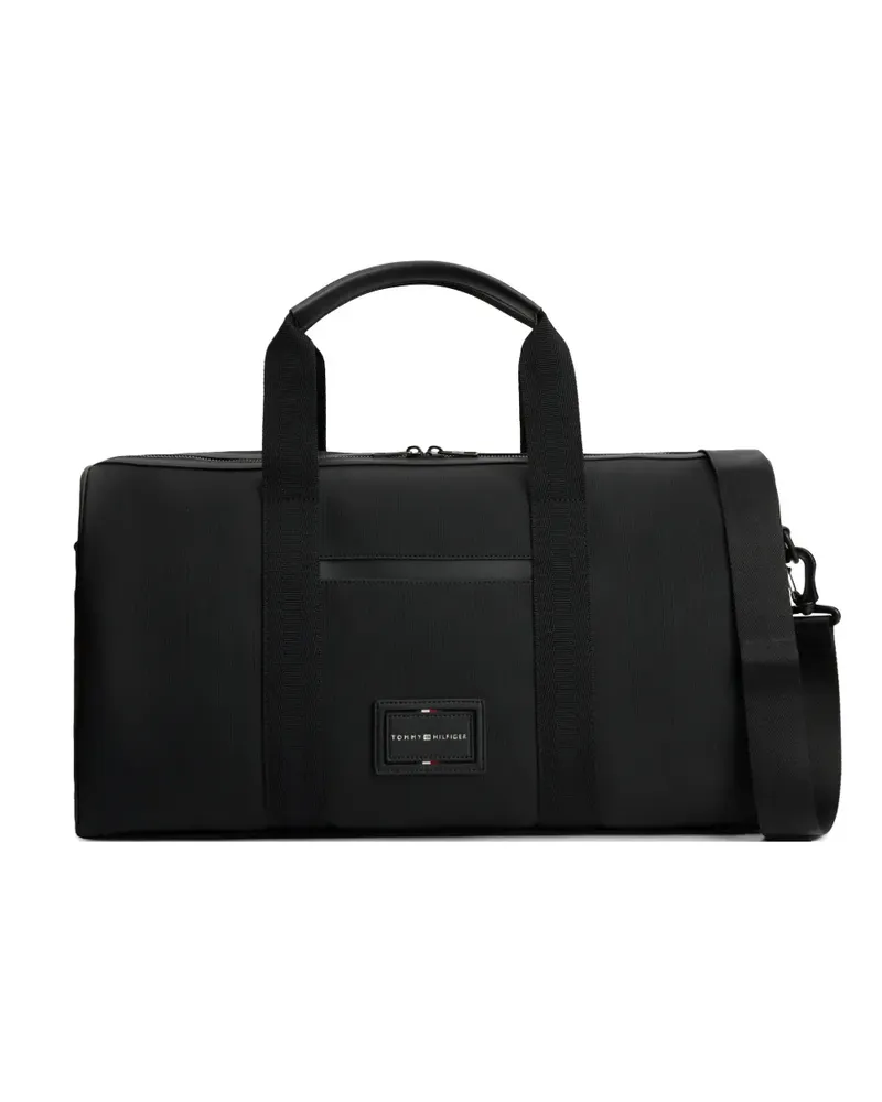 Tommy Hilfiger logo-patch holdall bag - Schwarz Schwarz
