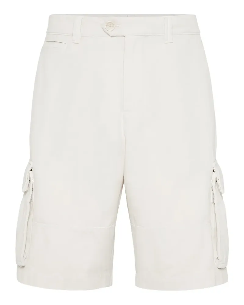 Brunello Cucinelli Bermudas aus Gabardine - Weiß Weiß