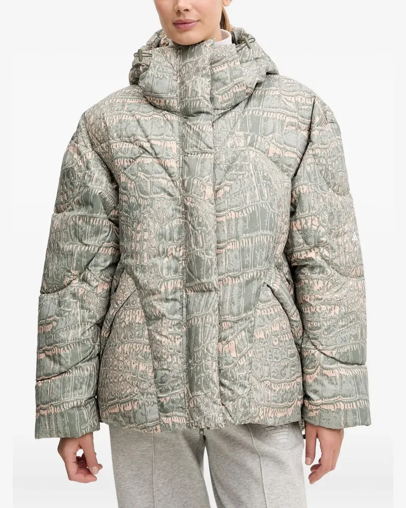 adidas Kapuzenjacke mit Muster - Grün Grün