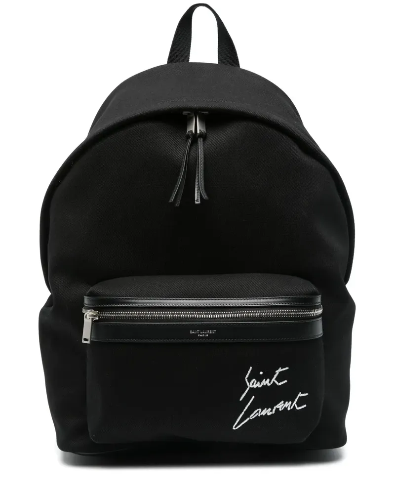 Saint Laurent City Rucksack - Schwarz Schwarz