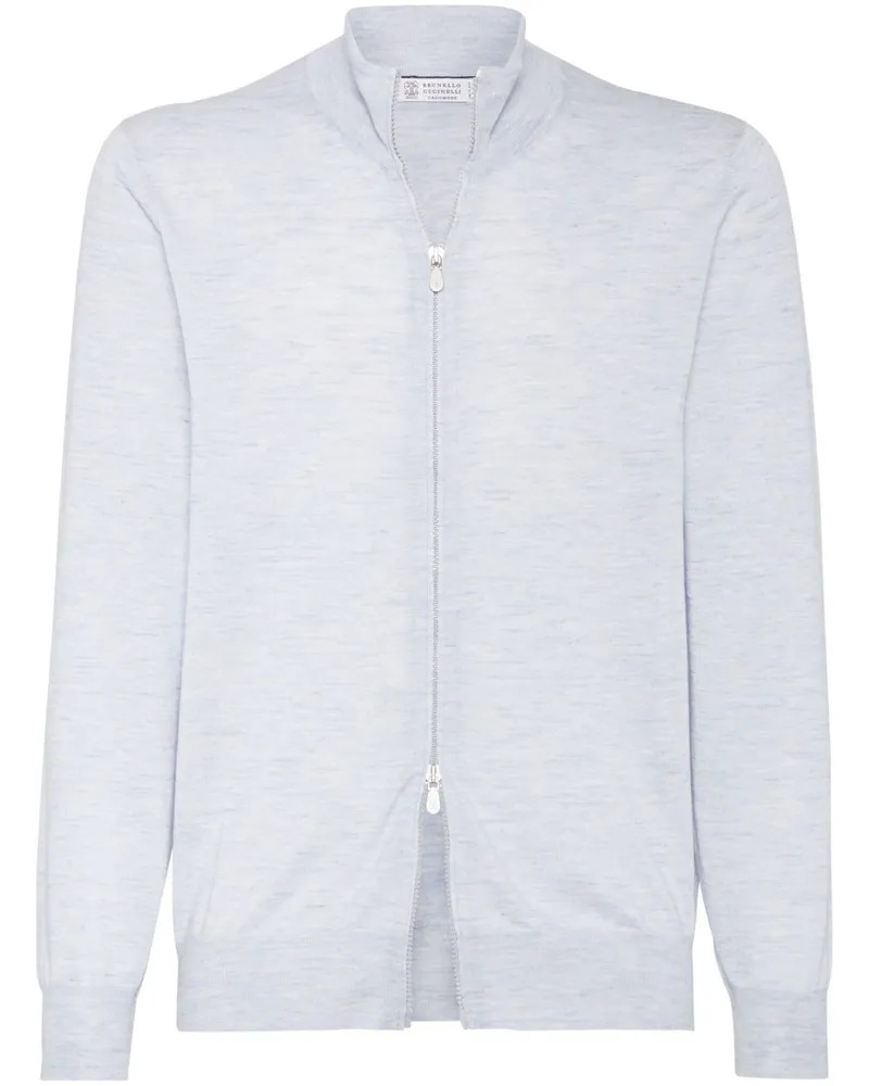 Brunello Cucinelli Cardigan mit Reißverschluss - Blau Blau