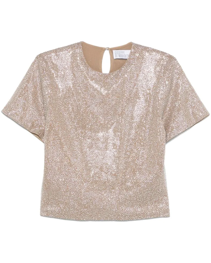Giuseppe di Morabito T-Shirt mit Kristallen - Nude Nude