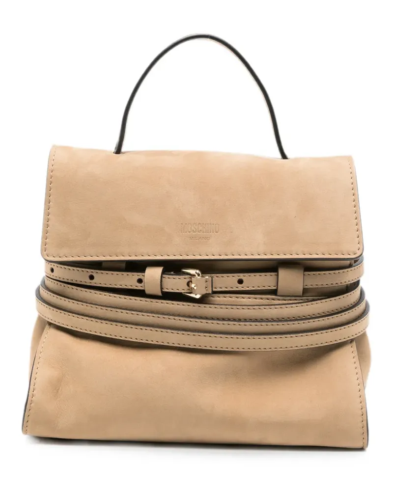 Moschino small Tie Me tote bag - Nude Nude