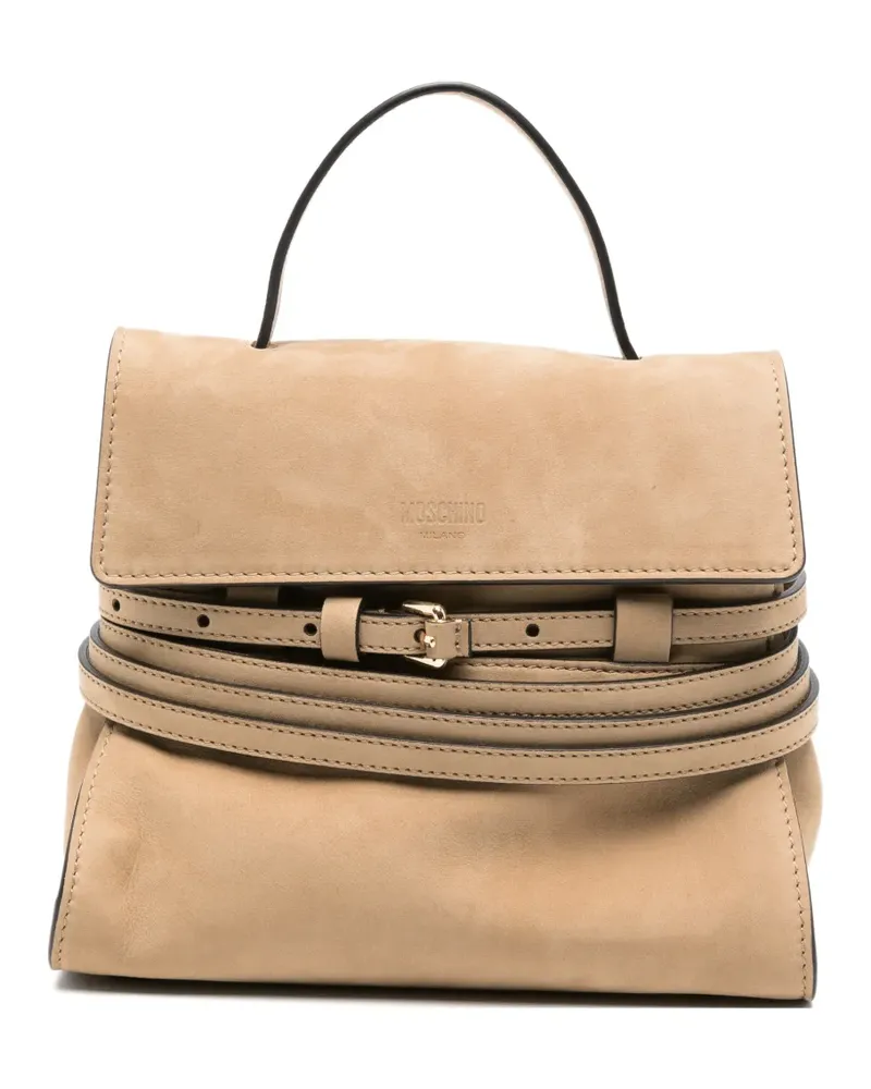 Moschino small Tie Me tote bag - Nude Nude