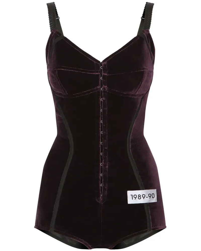 Dolce & Gabbana KIM DOLCE&GABBANA Body aus Samt - Rot Rot