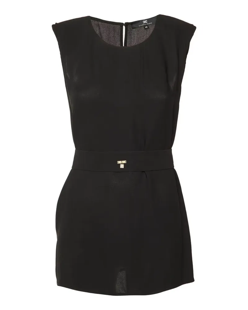 Elisabetta Franchi Rückenfreies Oberteil mit Gürtel - Schwarz Schwarz