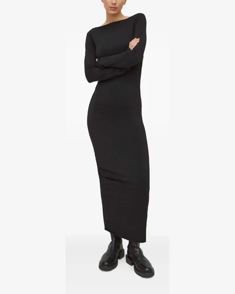 Day Birger et Mikkelsen Kleid mit geraffter Taille - Schwarz Schwarz