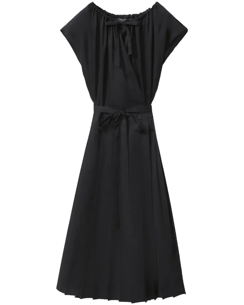 Fabiana Filippi Midikleid mit Falten - Schwarz Schwarz