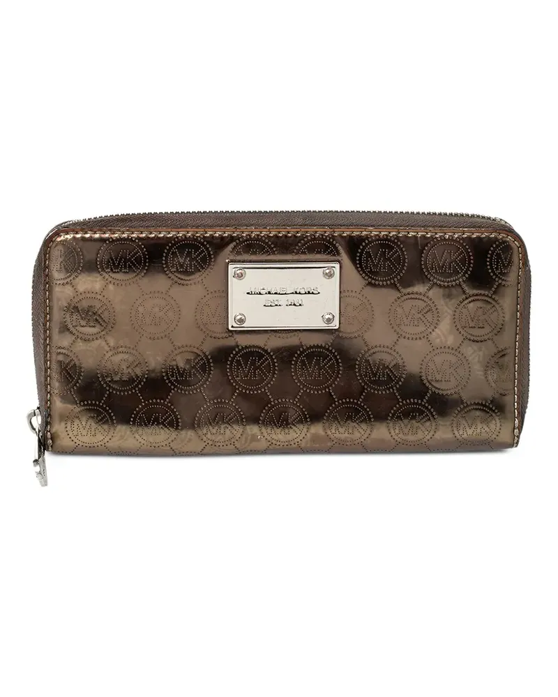 Michael Kors Metallic-Portemonnaie mit Logo-Detail - Braun Braun
