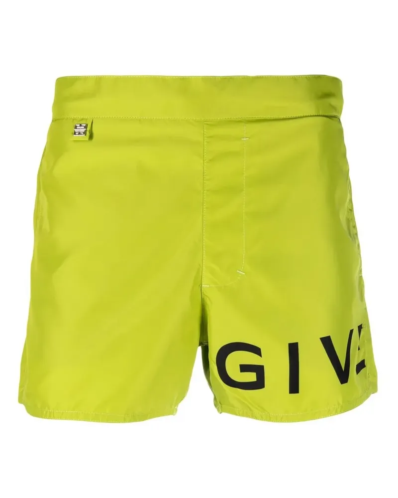 Givenchy Badeshorts mit Logo-Print - Grün Grün