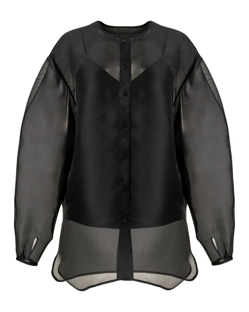 Carolina Herrera New York Bluse im Oversized-Look - Schwarz Schwarz
