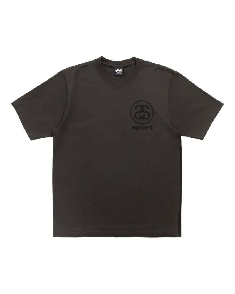 Stüssy Link Sport pigment-dyed T-shirt - Schwarz Schwarz