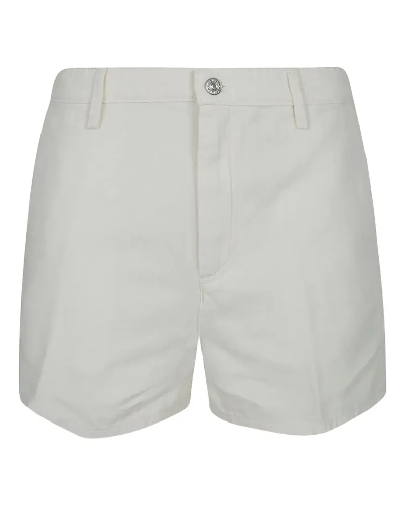 7 for all mankind straight-leg denim shorts - Weiß Weiß