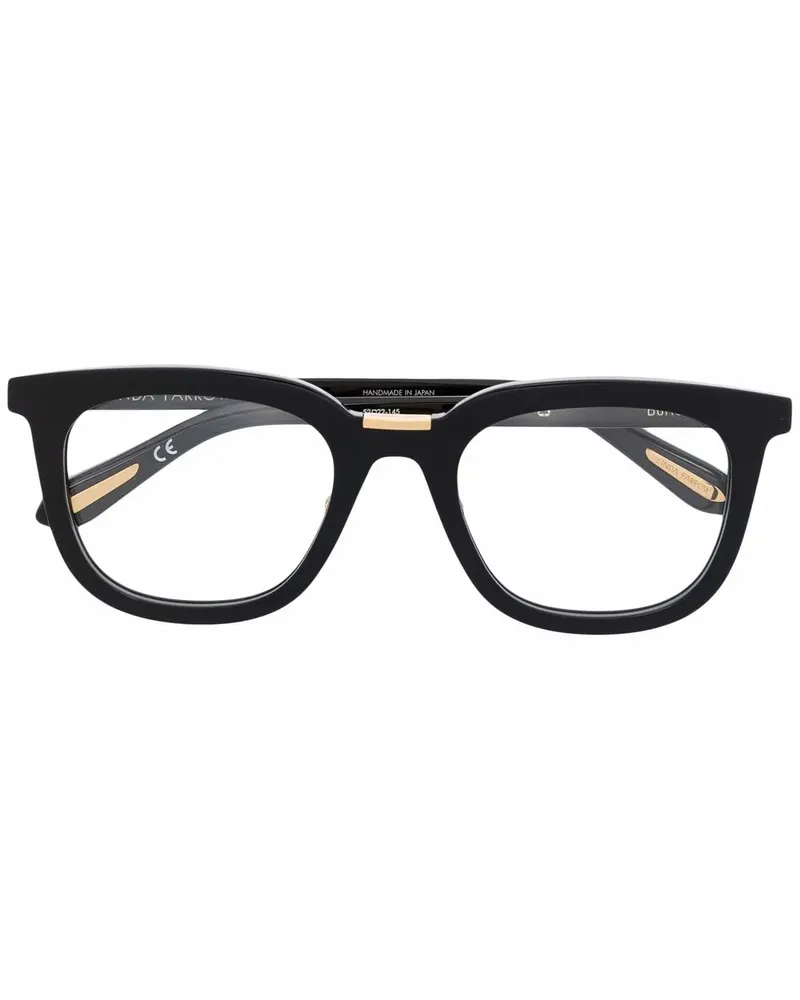Linda Farrow Eckige Burton Brille - Schwarz Schwarz
