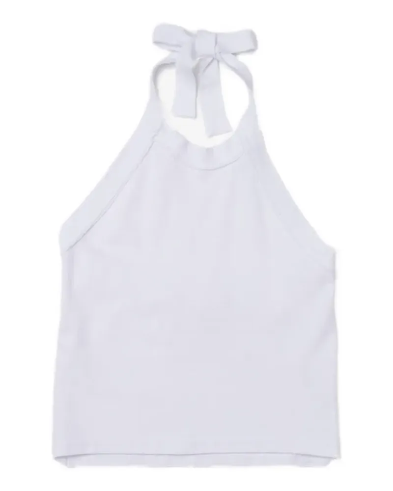 Camiel Fortgens Geripptes Neckholder-Top - Weiß Weiß