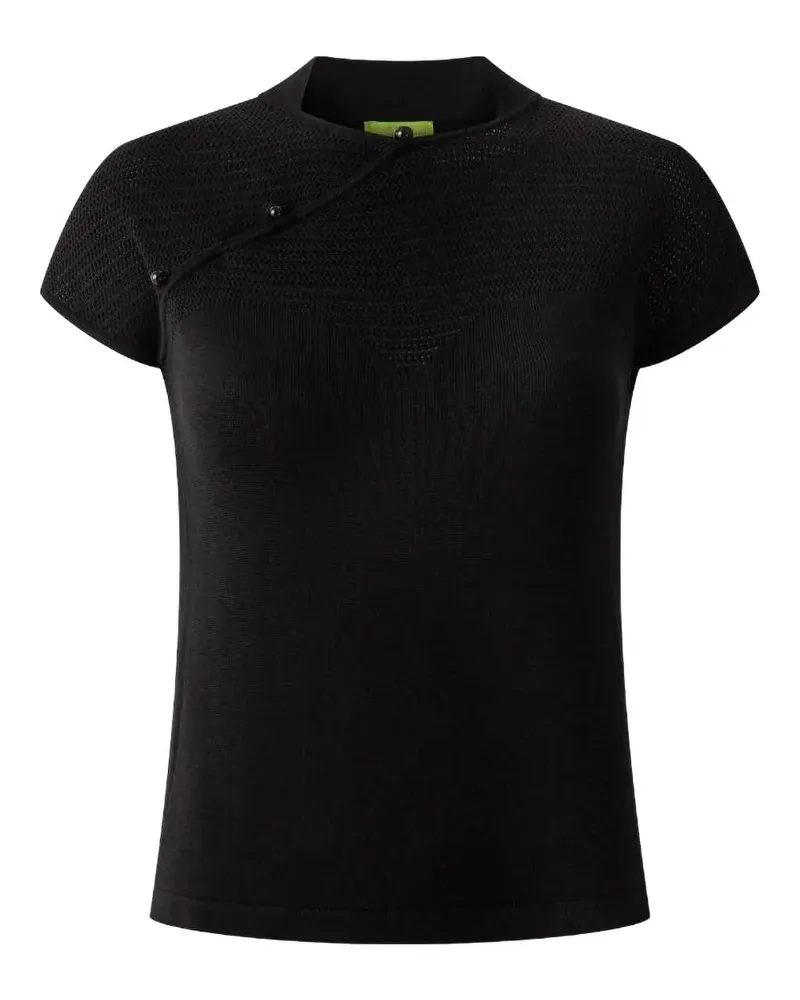 Shanghai Tang T-Shirt aus Seide - Schwarz Schwarz