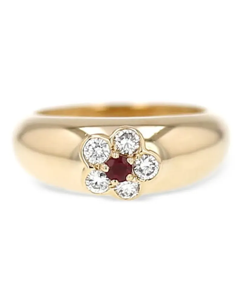 Van Cleef & Arpels 1980s Ring mit Rubin und Diamanten - Gold Gold