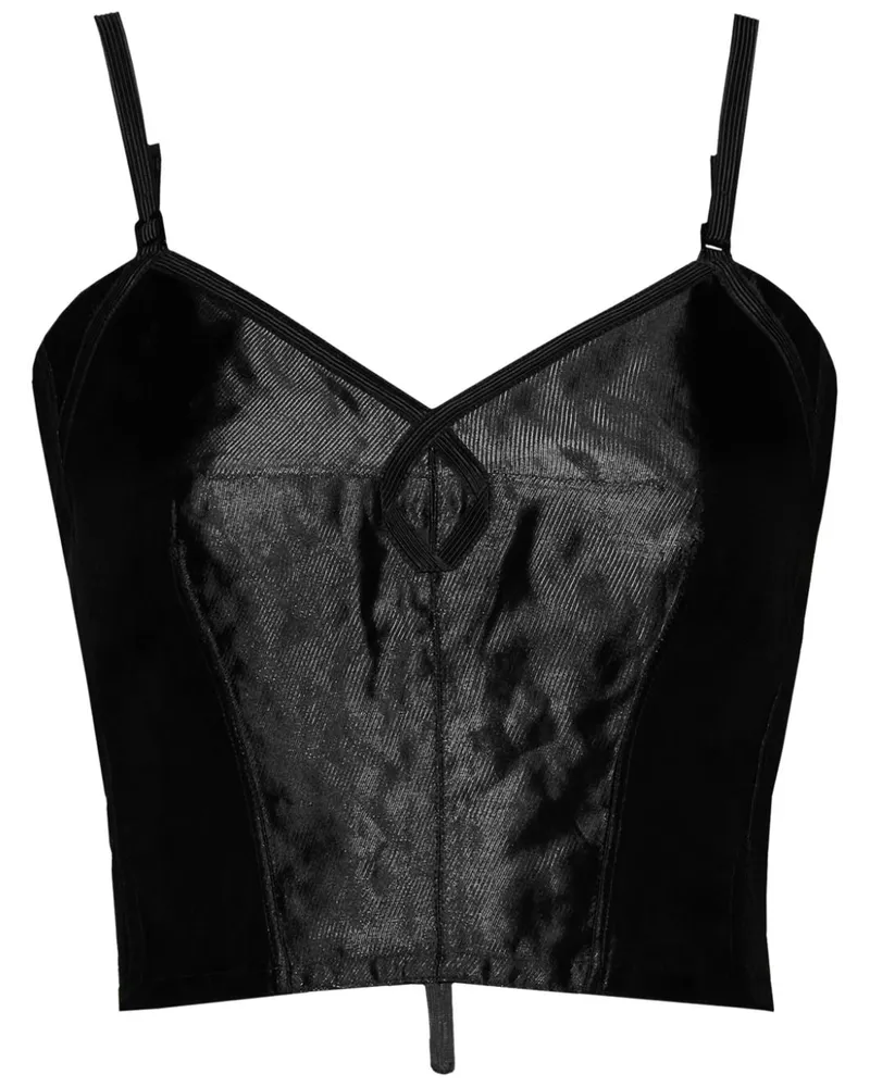 Maison Margiela Metal Top aus Satin - Schwarz Schwarz
