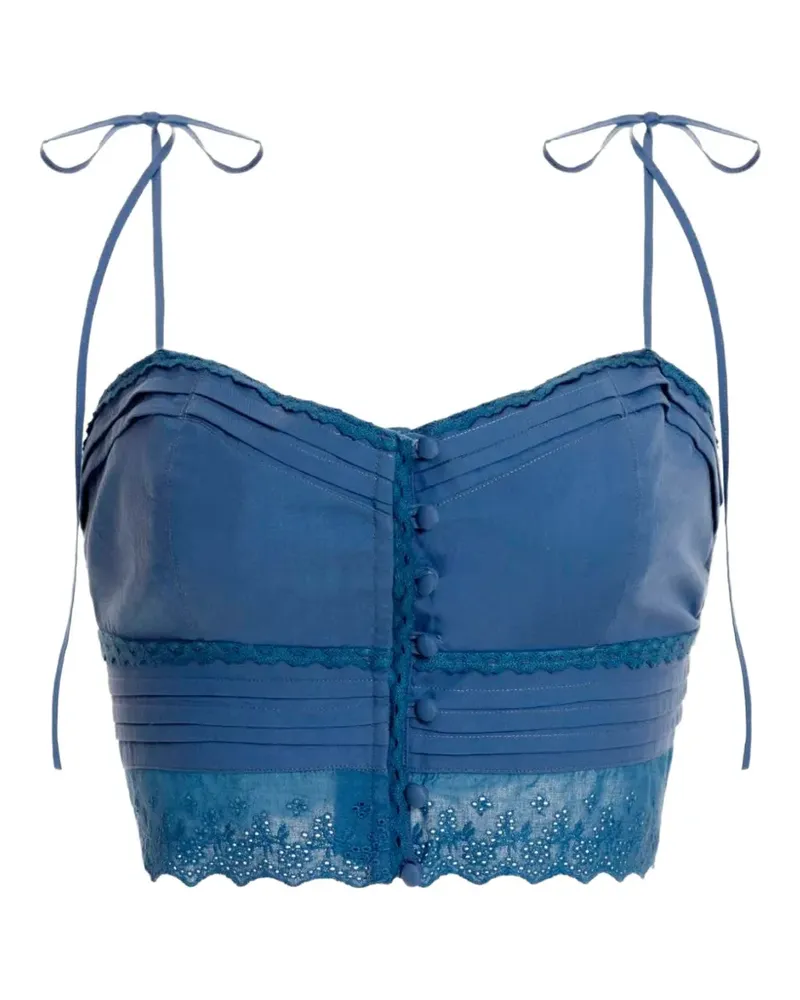AGUA BENDITA Ariel Cropped-Top - Blau Blau