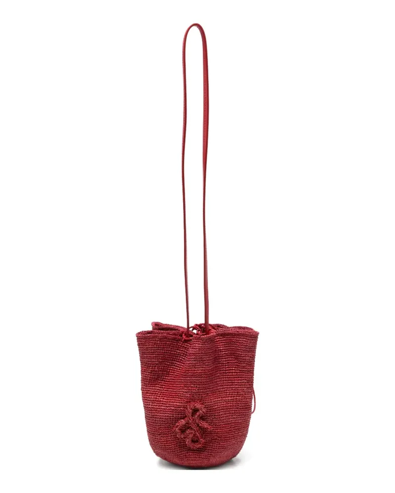 RUSLAN BAGINSKIY HatBag raffia bucket bag - Rot Rot