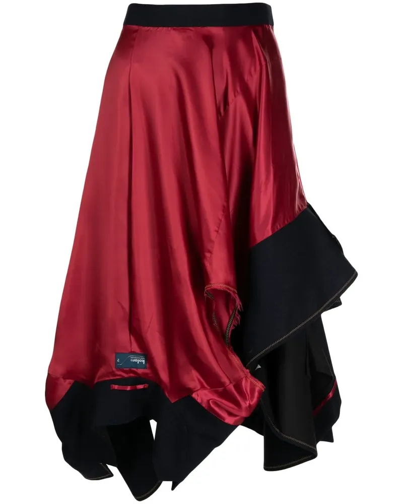 kolor Asymmetrischer Midirock - Rot Rot