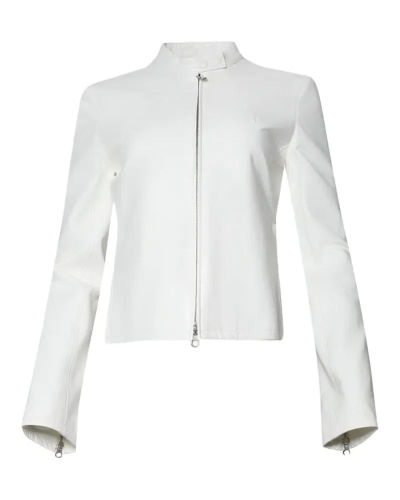 Courrèges Vinyl City Bikerjacke - Weiß Weiß