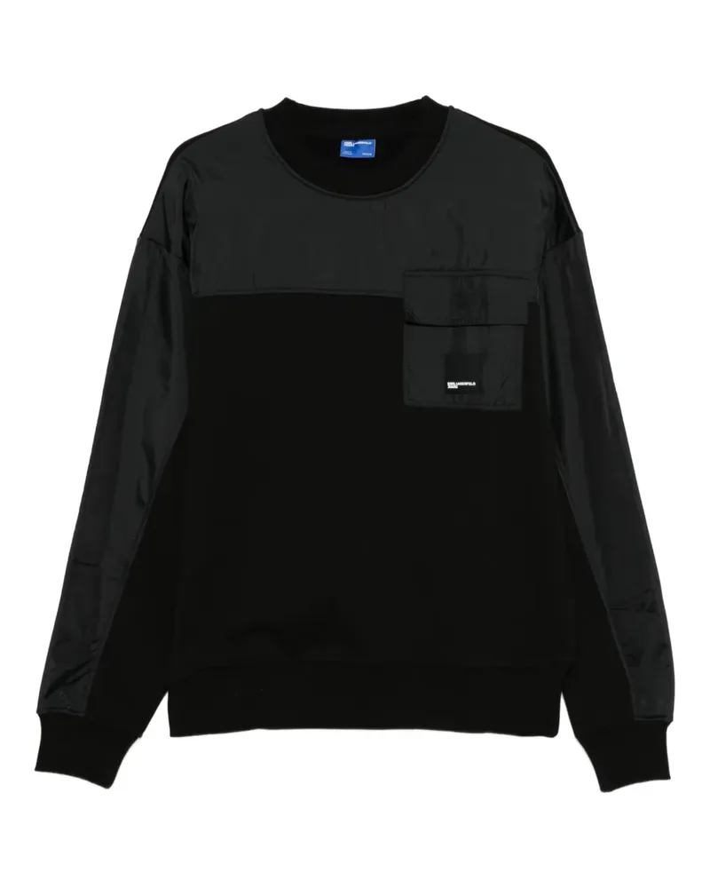 Karl Lagerfeld Sweatshirt mit Einsätzen - Schwarz Schwarz