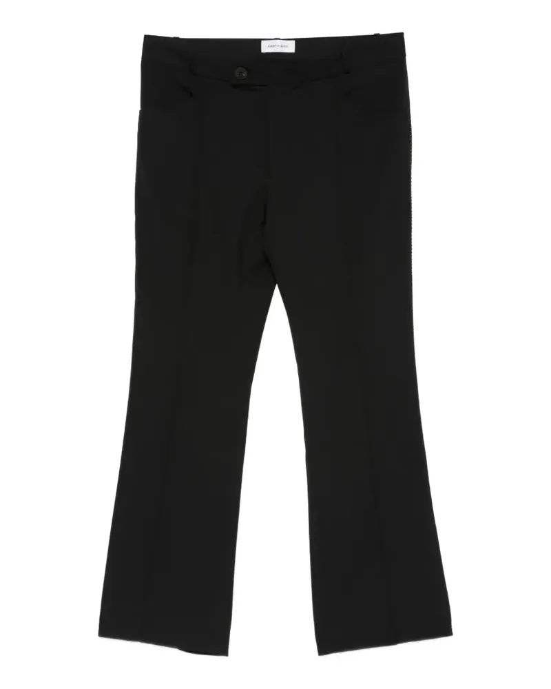 Ernest W. Baker pressed-crease flared trousers - Schwarz Schwarz