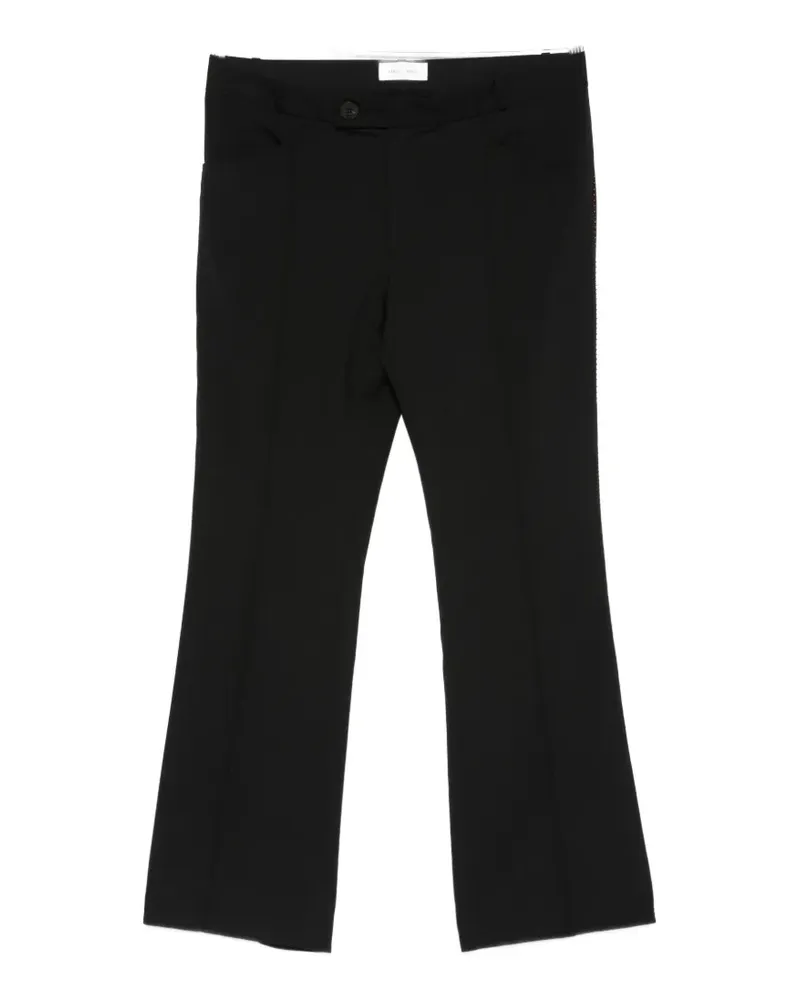 Ernest W. Baker pressed-crease flared trousers - Schwarz Schwarz