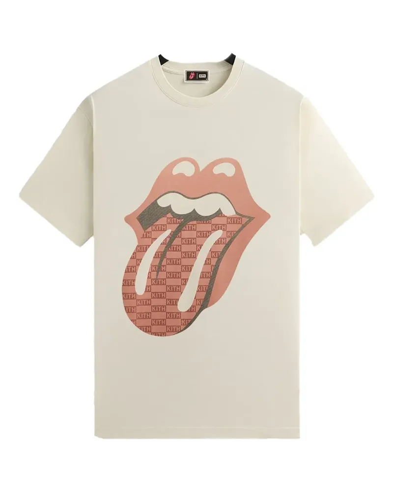KITH x Rolling Stones Tongues T-Shirt - Weiß Weiß