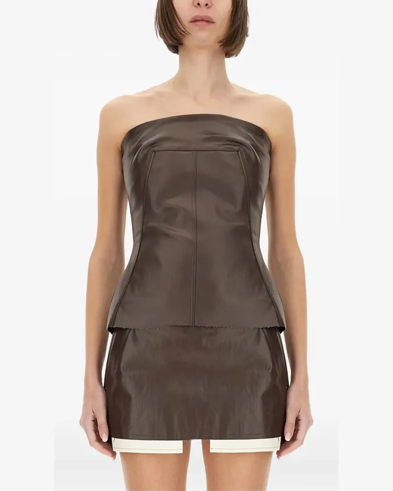 Rick Owens zip bustier top - Braun Braun