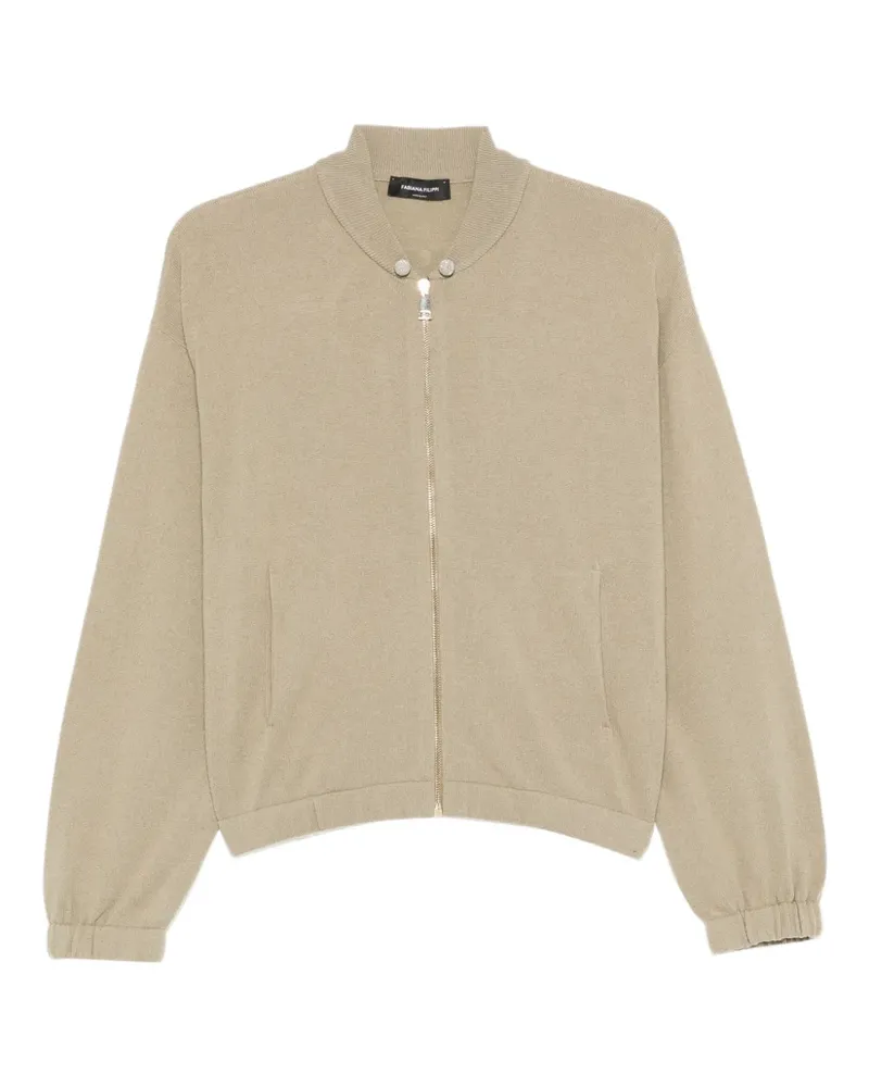 Fabiana Filippi zip-fastening cardigan - Nude Nude