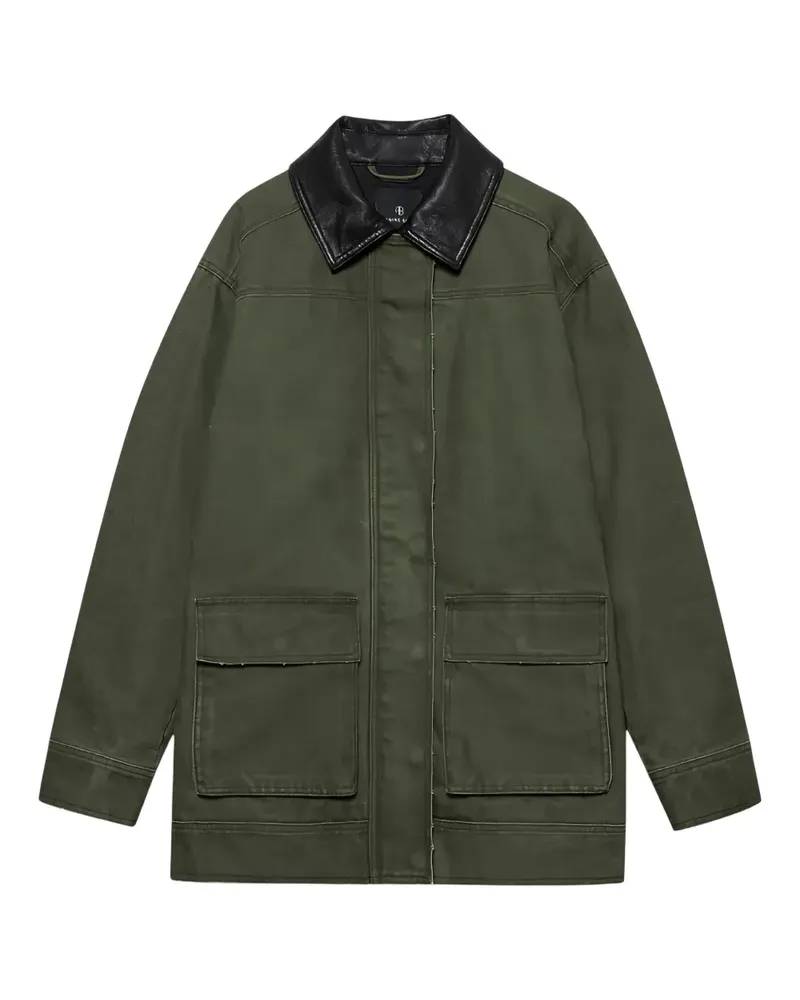 Anine Bing Jacke mit Kontrastkragen - Grün Grün