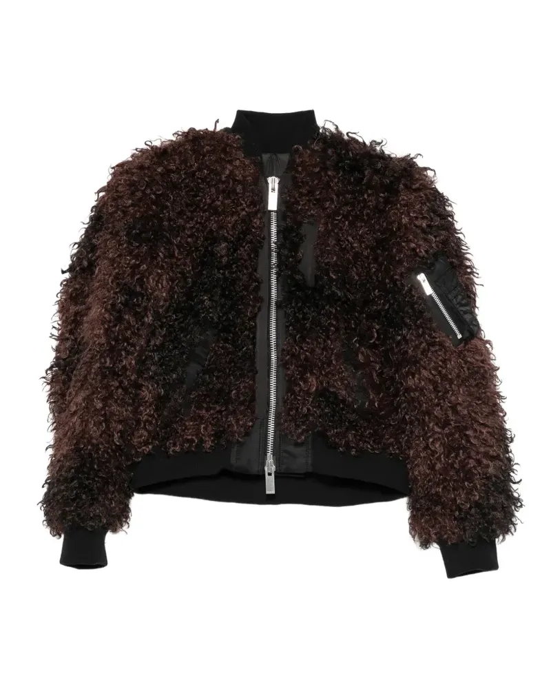 Sacai zip-up bomber jacket - Braun Braun