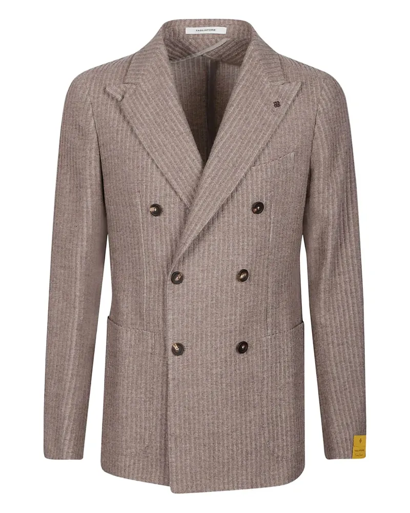 Tagliatore double-breasted striped blazer - Braun Braun