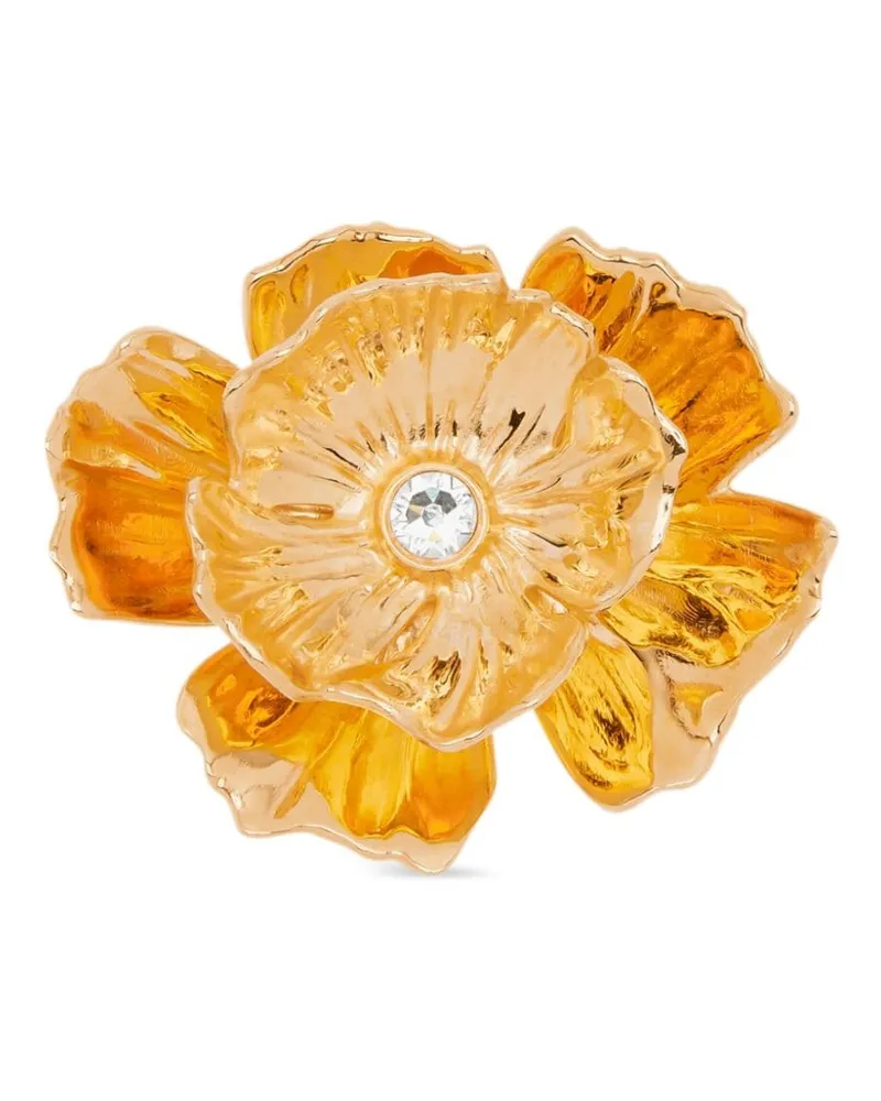 Oscar de la Renta Blumen-Brosche Gold