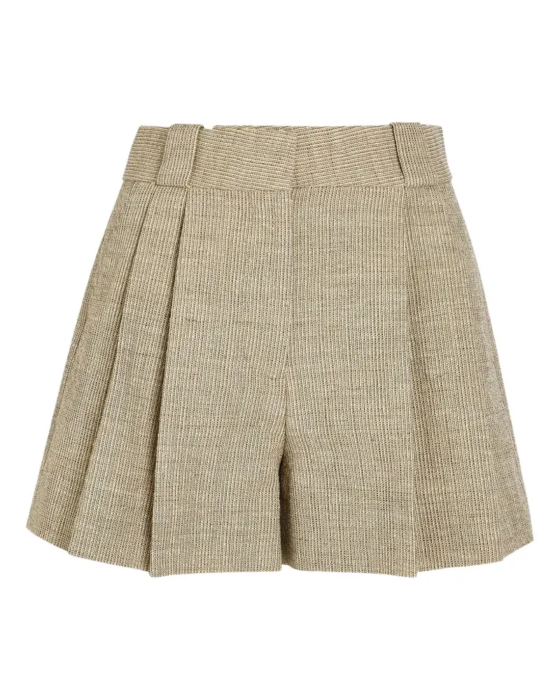 Blazé Milano pleated-design textured shorts - Nude Nude