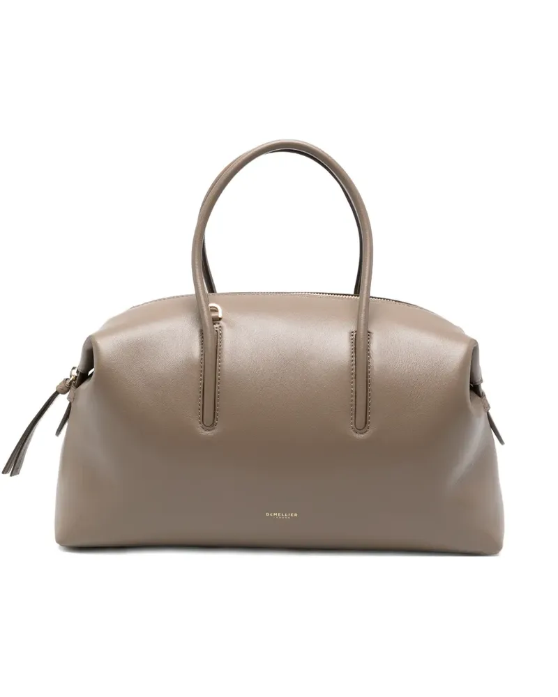 DeMELLIER The Midi Stockholm top handle leather tote bag - Nude Nude