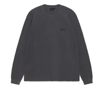 T-Shirt mit Waffelstruktur - Schwarz