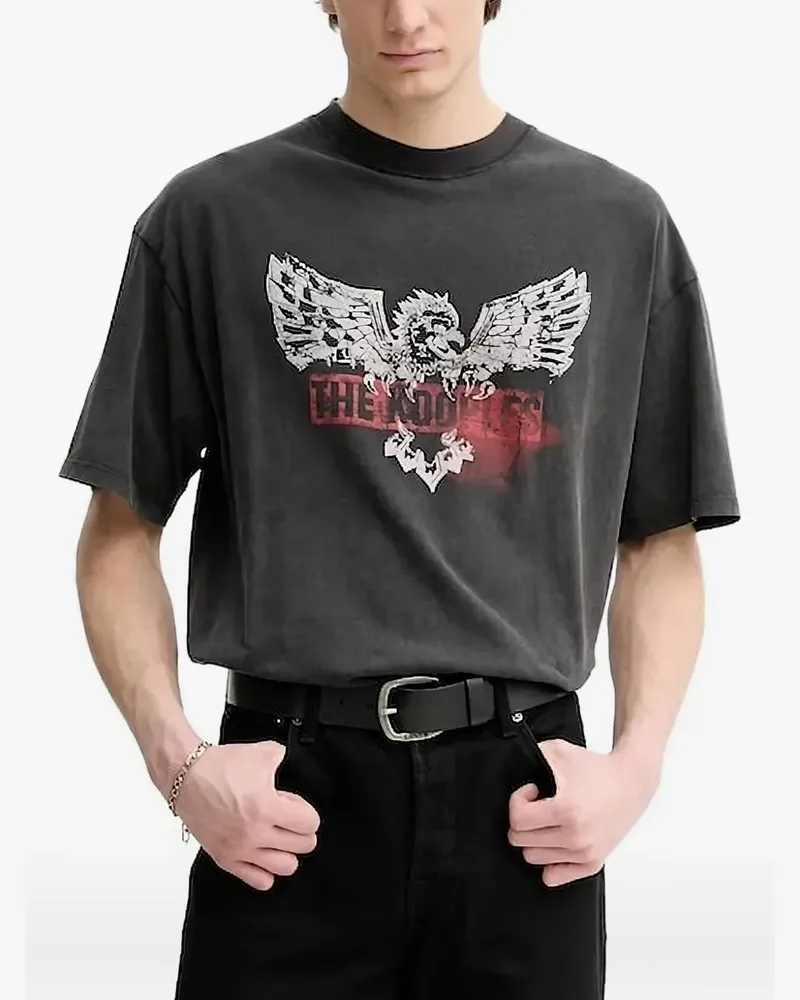 The Kooples T-Shirt mit grafischem Print - Schwarz Schwarz