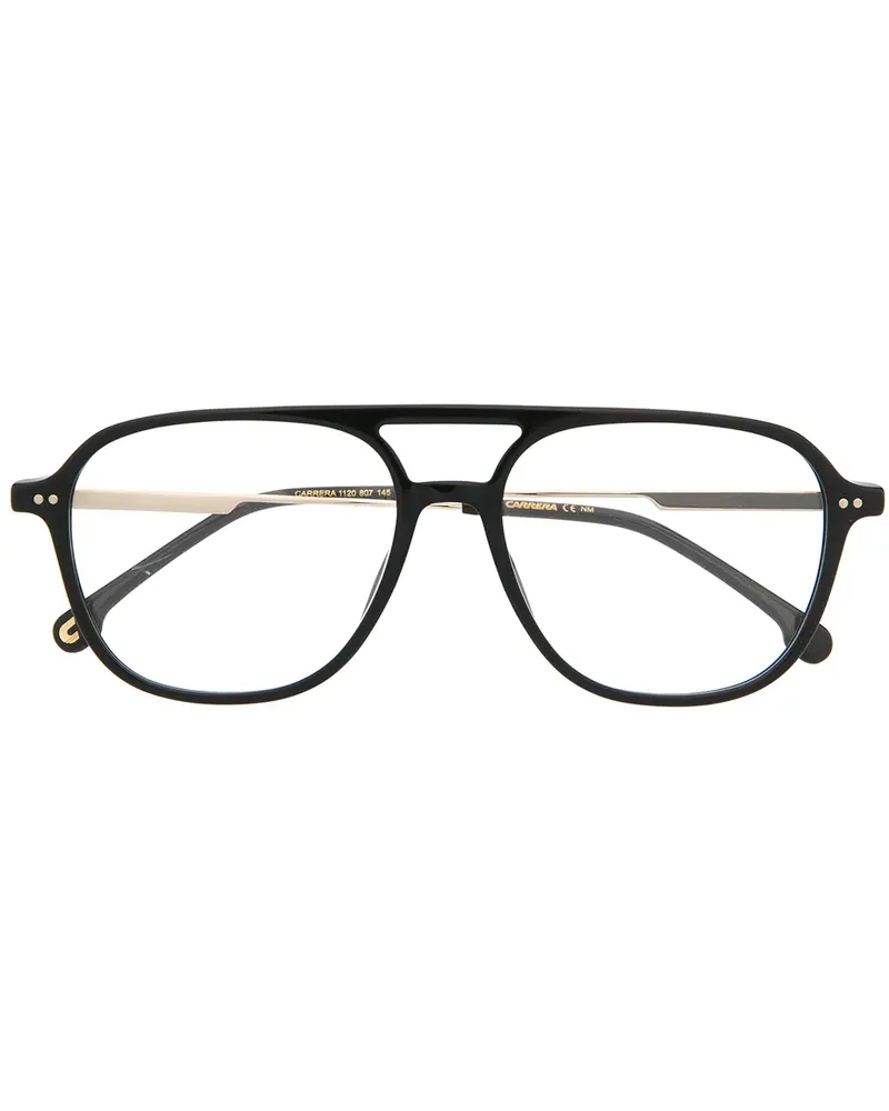 Carrera Brille mit rundem Gestell - Schwarz Schwarz