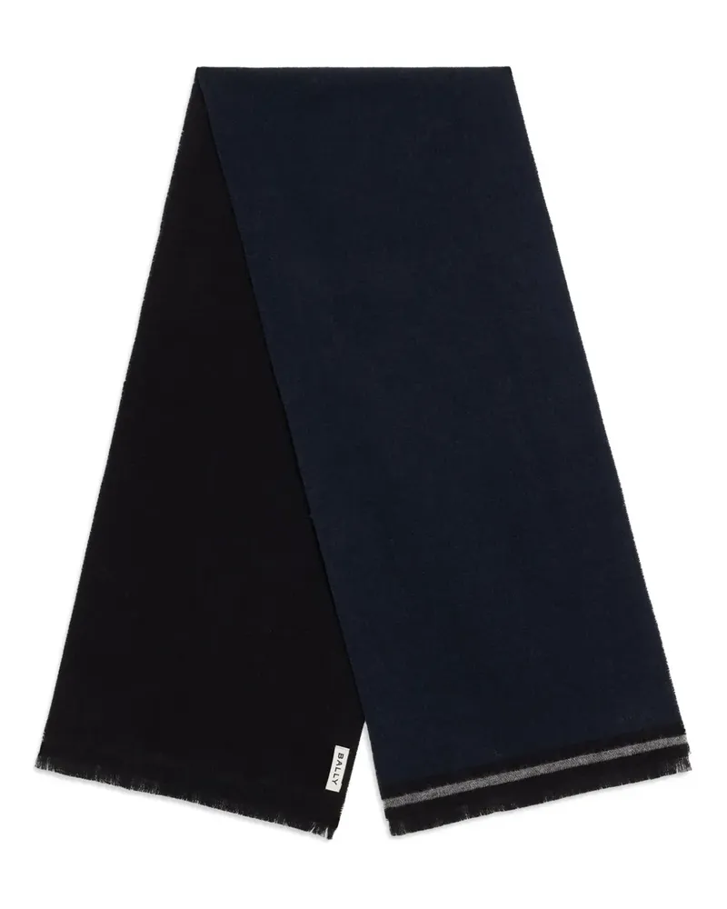 Bally Schal mit Streifendetail - Blau Blau