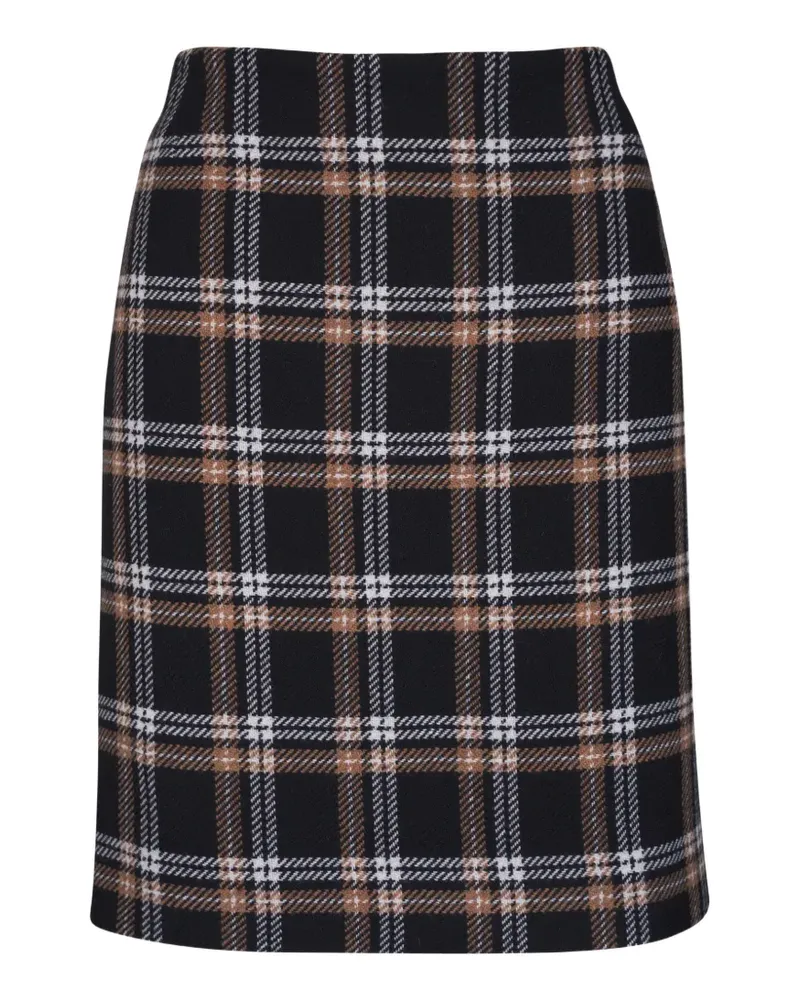 Akris Rock mit Karomuster - Schwarz Schwarz