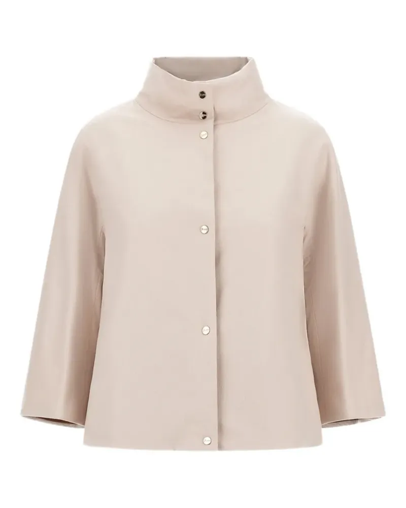 Herno high-neck button cape - Nude Nude