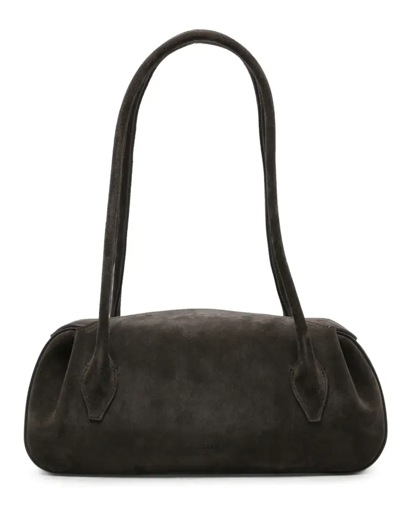 YUZEFI Oyster leather shoulder bag - Braun Braun