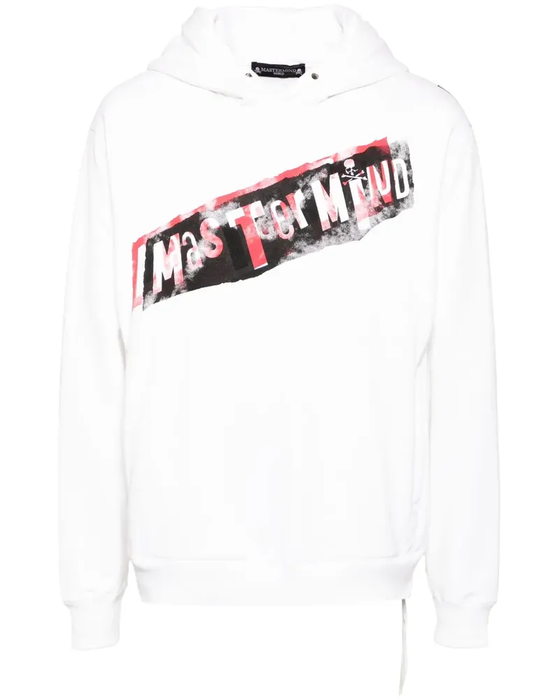 Mastermind World Hoodie mit Logo-Print - Weiß Weiß