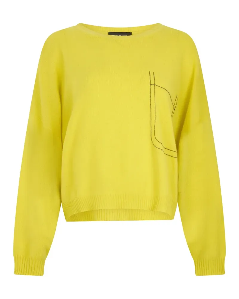 Fabiana Filippi long-sleeve pocket-detail sweater - Gelb Gelb
